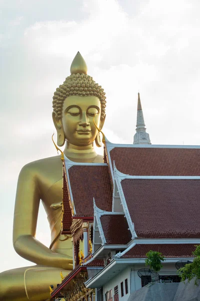 Velký Budda Dhammakaya Thep Mongkol Buddha Chrámu Paknam Bhasicharoen Thonburi — Stock fotografie