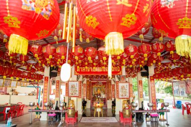 Tayland, Tayland, Amphawa 'da Samut Songkhram şehrindeki Amphawa Tapınağı, Kasım 2022