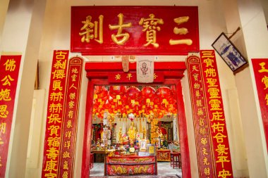 Tayland, Tayland, Amphawa 'da Samut Songkhram şehrindeki Amphawa Tapınağı, Kasım 2022