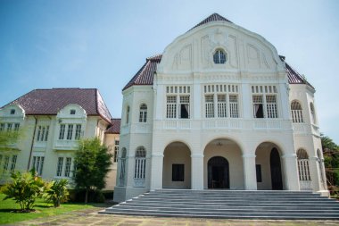 Royal Palace Phra Ram Ratcha Niwet Tayland 'ın Phetchaburi şehrinde bulunan Petchaburi şehrinde Kasım 2022
