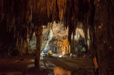 Tayland 'ın Ratchaburi iline bağlı Ratchaburi şehri yakınlarındaki Tham Khao Bin Mağarası, Kasım 2022