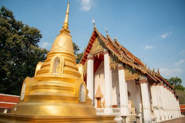 Ratchaburi şehri yakınlarındaki Wat Khanon Tayland, Tayland, Ratchaburi, Kasım 2022