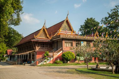 Ratchaburi şehri yakınlarındaki Wat Khanon Tayland, Tayland, Ratchaburi, Kasım 2022