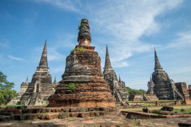 Ayutthaya, Tayland 'ın Ayutthaya iline bağlı Ayutthaya kentinde Wat Phra Si Santhe, Kasım 2022