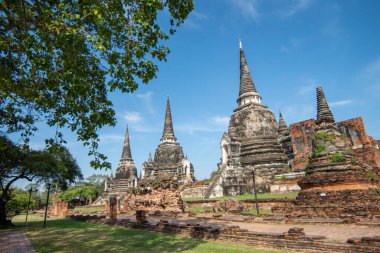 Ayutthaya, Tayland 'ın Ayutthaya iline bağlı Ayutthaya kentinde Wat Phra Si Santhe, Kasım 2022