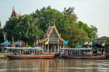 Ayutthaya şehrindeki Wat Khun Phrom Tayland 'ın Ayutthaya iline bağlı Ayutthaya, Ayutthaya, Kasım 2022