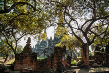 Ayutthaya, Tayland 'ın Ayutthaya iline bağlı Ayutthaya kentinde Wat Phra Si Santhe, Kasım 2022
