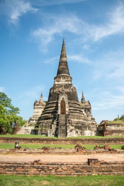 Ayutthaya, Tayland 'ın Ayutthaya iline bağlı Ayutthaya kentinde Wat Phra Si Santhe, Kasım 2022