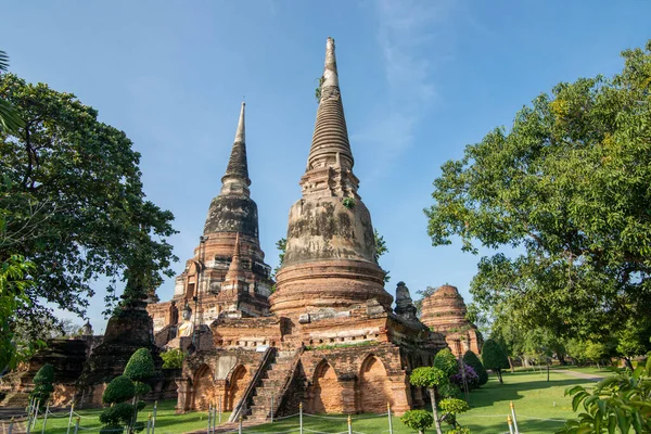 Chedi Wat Yai Chai Mongkon City Ayutthaya Province Ayutthaya Thailand — Stock Photo, Image