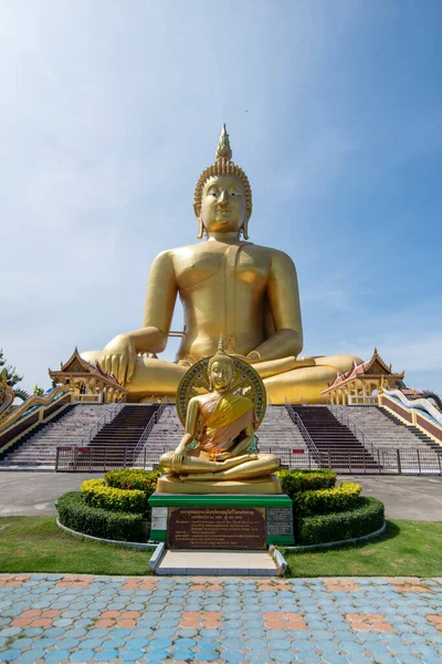 Wat Muang Wiosce Wiset Chai Chan Prowincji Ang Thong Tajlandii — Zdjęcie stockowe