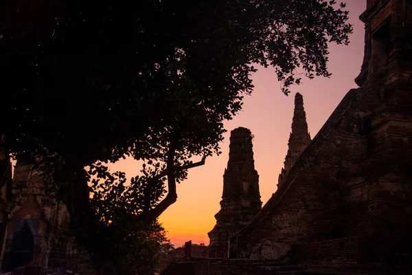 Stupa Wat Chai Watthanaram Mieście Ayutthaya Prowincji Ayutthaya Tajlandii Tajlandia — Zdjęcie stockowe