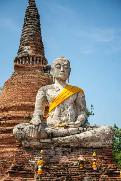 Wat Worachettharam Nella Città Ayutthaya Nella Provincia Ayutthaya Thailandia Thailandia — Foto Stock