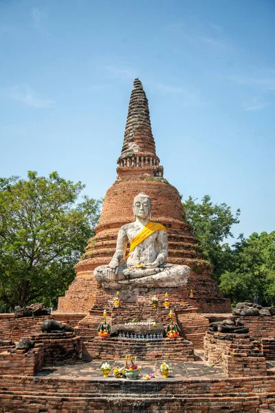 Wat Worachettharam Nella Città Ayutthaya Nella Provincia Ayutthaya Thailandia Thailandia — Foto Stock