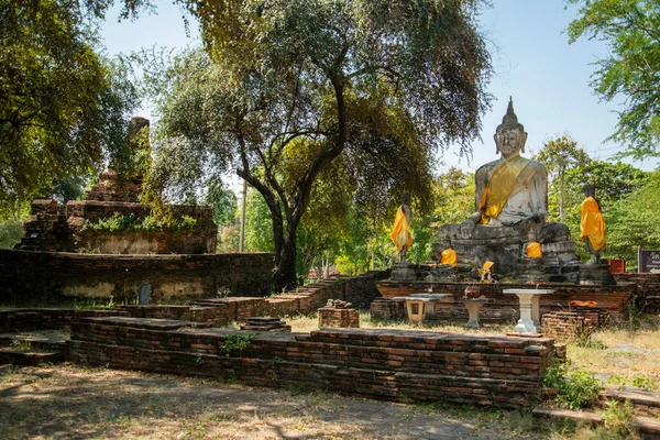 Ruínas Wat Warapho Wat Wang Rakhang Cidade Ayutthaya Província Ayutthaya — Fotografia de Stock