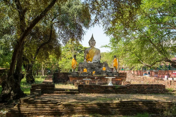 Ruínas Wat Warapho Wat Wang Rakhang Cidade Ayutthaya Província Ayutthaya — Fotografia de Stock