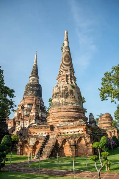 Chedi Wat Yai Chai Mongkon City Ayutthaya Province Ayutthaya Thailand — Foto de Stock