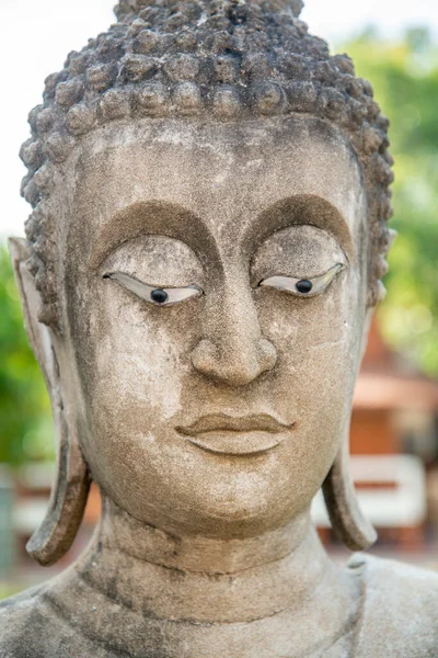 Buddha Wat Yai Chai Mongkon Nella Città Ayutthaya Nella Provincia — Foto Stock
