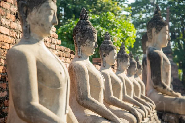 Buddha Wat Yai Chai Monghage City Ayutthaya Province Ayutthaya Thailand — стоковое фото