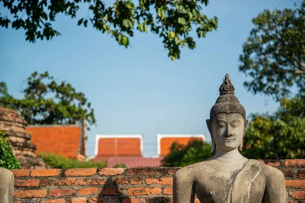 Buddha Wat Yai Chai Mongkon City Ayutthaya Province Ayutthaya Thailand — Stock Photo, Image