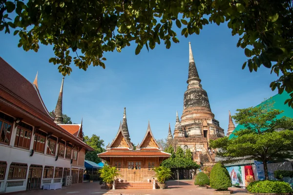 Old Wat Wat Yai Chai Mongkon City Ayutthaya Province Ayutthaya — Foto de Stock