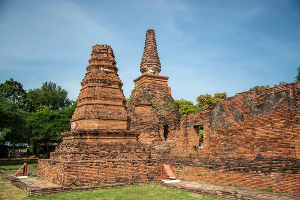 Temple Ruins Wat Wat Plub Pla Chai City Ayutthaya Province — Stock Photo, Image