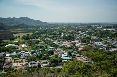 the Landscape and view from the Wat Phra Phutthabat in the Town of Phra Phutthabat in the Province of Saraburi in Thailand,  Thailand, Saraburi, November, 2022