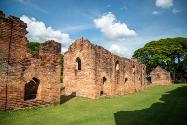 Ruins at the Phra Narai Ratchaniwet Palace in the City of Lopburi in the Province of Lopburi in Thailand,  Thailand, Lopburi, November, 2022