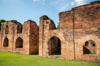 Ruins at the Phra Narai Ratchaniwet Palace in the City of Lopburi in the Province of Lopburi in Thailand,  Thailand, Lopburi, November, 2022