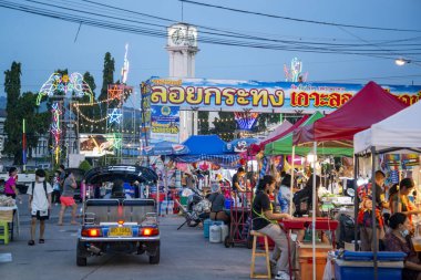 the Nightmarket at the Koh Loi Island Bridge in the City of Si Racha in the Province of Chonburi in Thailand,  Thailand, Siracha, November, 2022