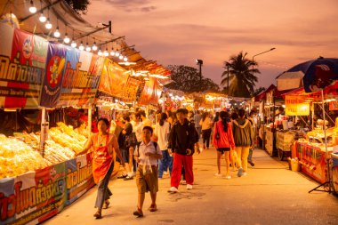 the Nightmarket at the Koh Loi Island Bridge in the City of Si Racha in the Province of Chonburi in Thailand,  Thailand, Siracha, November, 2022