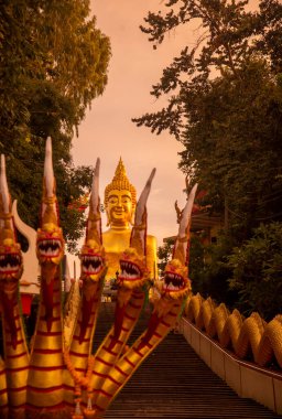 the Big Buddha Temple on the Pratamnak Hill in the city of Jomtien near Pattaya in the Province of Chonburi in Thailand,  Thailand, Pattaya, November, 2022