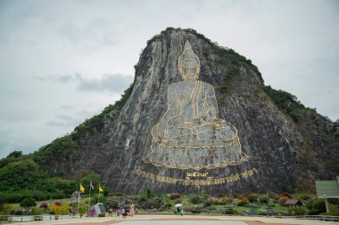 The Buddha mountain or Khao Chi Chan at the Town of Na Chom Thian near the city of Pattaya in the Province of Chonburi in Thailand,  Thailand, Pattaya, November, 2022