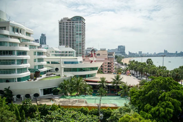 Beach Front Hotels Pattaya Bay Beach Road City Pattaya Province — Stock Photo, Image