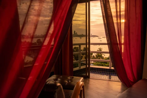 Seaside View Hotel Room Beachroad City Pattaya Province Chonburi Thailand — Stock Photo, Image