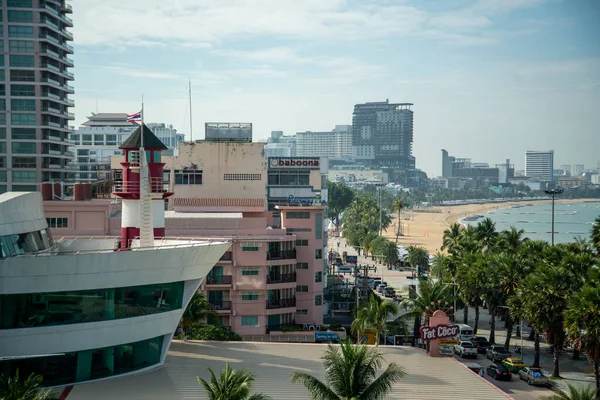 Beach Front Hotels Pattaya Bay Beach Road City Pattaya Province — Stock Photo, Image