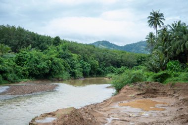 Gold washing Klong Thong River at tambon Ron Thong Village near the Town of Bang Saphan in the Province of Prachuap Khiri Khan in Thailand,  Thailand, Bang Saphan, December, 2022