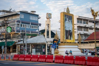 the Clock Tower in the City of Hua Hin in the Province of Prachuap Khiri Khan in Thailand,  Thailand, Hua Hin, December, 2022