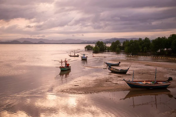 Fishingboat Thong Lang Bay Beach Town Bang Saphan Province Prachuap — Stock Photo, Image
