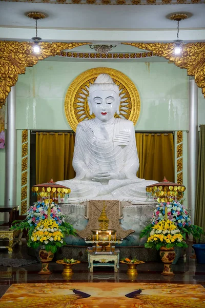 Buddha Bianco Wat Thang Sai Città Ban Krut Nella Provincia — Foto Stock