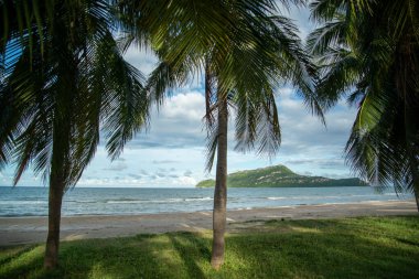 the Beach and Coast at Dolphin bay at the Hat Sam Roi Yot in the Province of Prachuap Khiri Khan in Thailand,  Thailand, Hua Hin, December, 2022