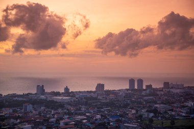 a view from Khao Hin Lek Fai Viewpoint of the City of Hua Hin in the Province of Prachuap Khiri Khan in Thailand,  Thailand, Hua Hin, December, 2022