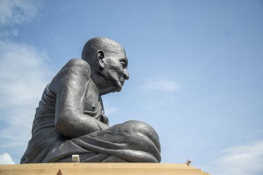 The Wat Huay Mongkol with a monument of the Monk Luang Pu Thuat  near the City of Hua Hin in the Province of Prachuap Khiri Khan in Thailand,  Thailand, Hua Hin, December, 2022
