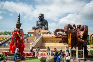 The Wat Huay Mongkol with a monument of the Monk Luang Pu Thuat  near the City of Hua Hin in the Province of Prachuap Khiri Khan in Thailand,  Thailand, Hua Hin, December, 2022