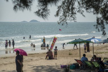 The Army Beach or Suan Son Pradiphat Beach near the City of Hua Hin in the Province of Prachuap Khiri Khan in Thailand,  Thailand, Hua Hin, December, 2022