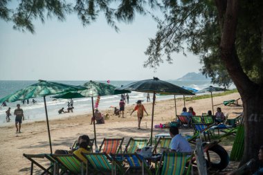The Army Beach or Suan Son Pradiphat Beach near the City of Hua Hin in the Province of Prachuap Khiri Khan in Thailand,  Thailand, Hua Hin, December, 2022