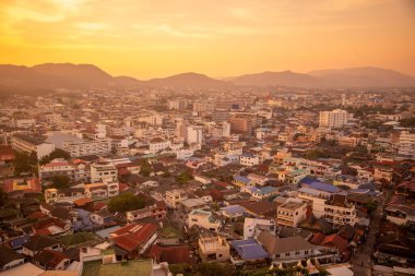 a view from Hotel Hilton Viewpoint of the City of Hua Hin in the Province of Prachuap Khiri Khan in Thailand,  Thailand, Hua Hin, December, 2022