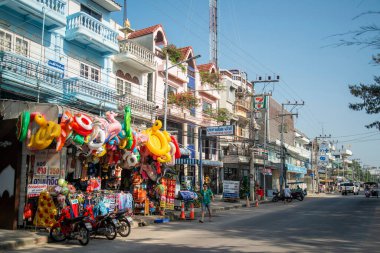 a Shop and Beach and coast of the town Cha Am near the City of Hua Hin in the Province of Prachuap Khiri Khan in Thailand,  Thailand, Hua Hin, December, 2022