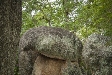 Thailand, Tayland 'daki Prachuap Khiri Khan ilindeki Phrachuap Khiri Khan kenti yakınlarındaki Dan Singkhon Köyü yakınlarındaki Khao Hin Thoen Taş Parkı, Prachuap Khiri Han, Aralık 2022
