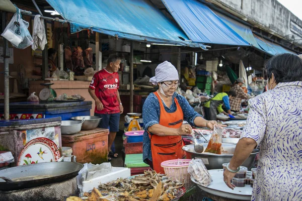 Продовольчий Ринок Місті Фрачуап Кірі Хан Провінції Прачуап Кірі Хан — стокове фото