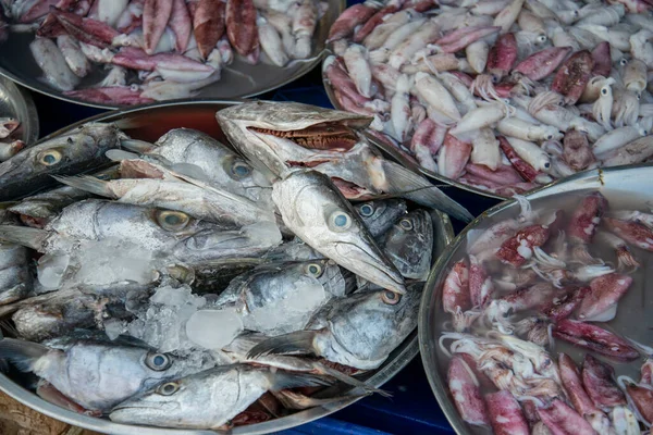 Pescado Cabeza Mercado Alimentos Ciudad Phrachuap Khiri Khan Provincia Prachuap —  Fotos de Stock